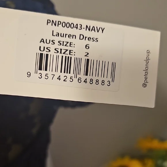 NWT PETAL+PUP LAUREN DRESS Elegant Navy Lace Midi Dress SZ 2 - Picture 10 of 12